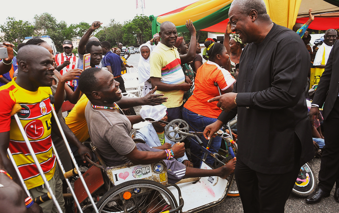 President Mahama exchanging pleasantaries with some of the invitees at the launch President Mahama exchanging pleasantaries with some of the invitees at the launch